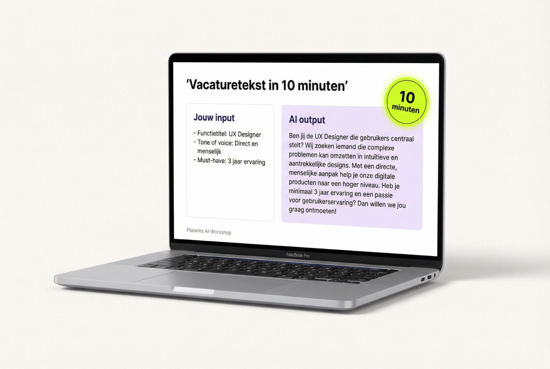 Vacaturetekst genereren met AI in 10 minuten