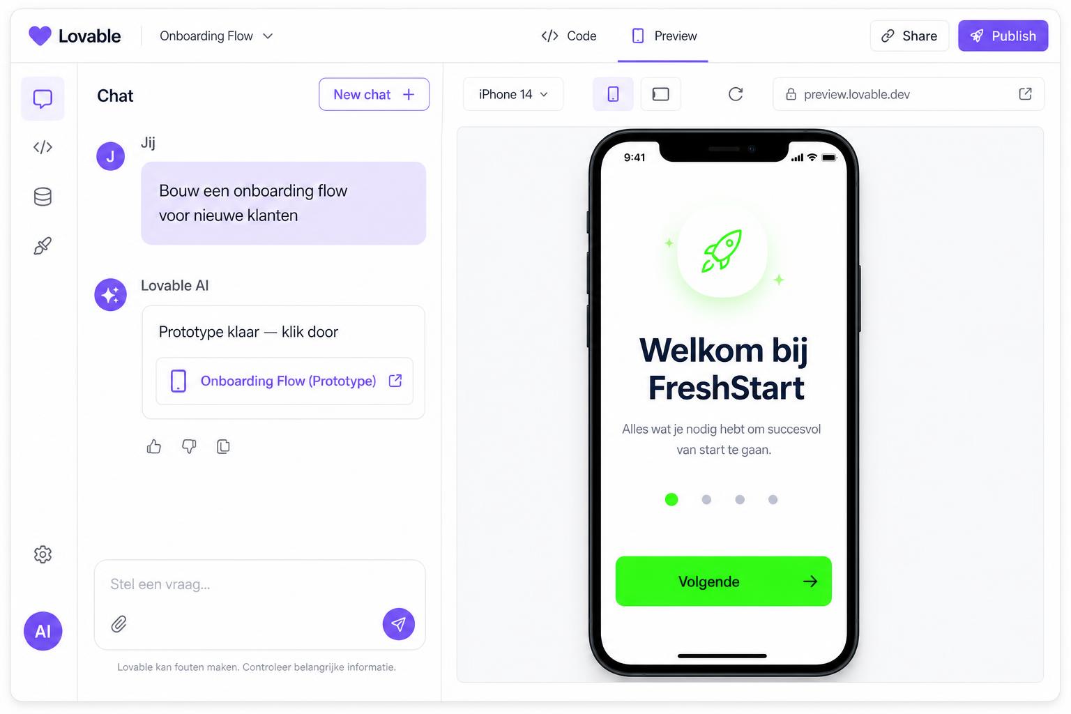From idea to clickable prototype in one day